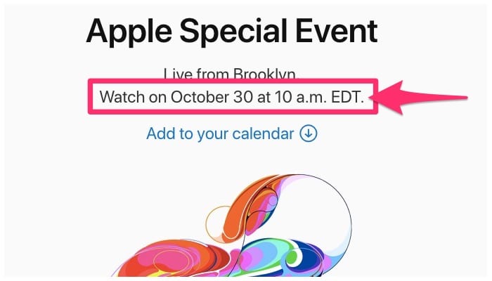 Appleイベントは10月30日の23時からって知ってた？【2018年10月秋】