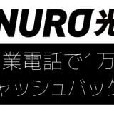 NURO光の窓口から営業電話！2年解約しなければ1万円キャッシュバックですって！？のイメージ画像