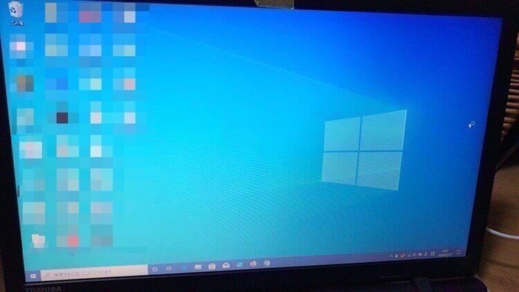 Windows10無償アップグレードのインストール画面：再起動した後のデスクトップ画面